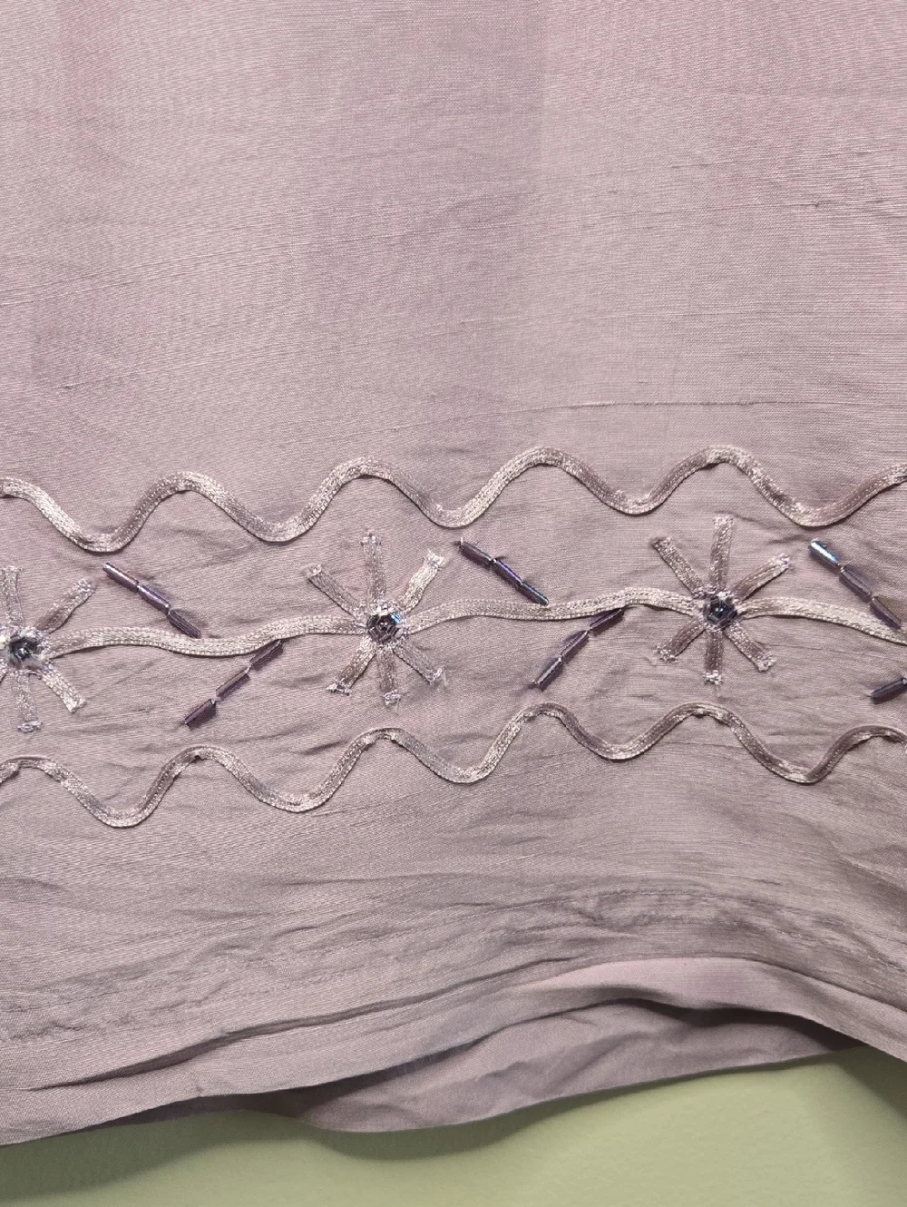 Vintage Lavender Silk Maxi Slip Skirt Romantic Minimalist Y2K Fairycore - Picture 3 of 9